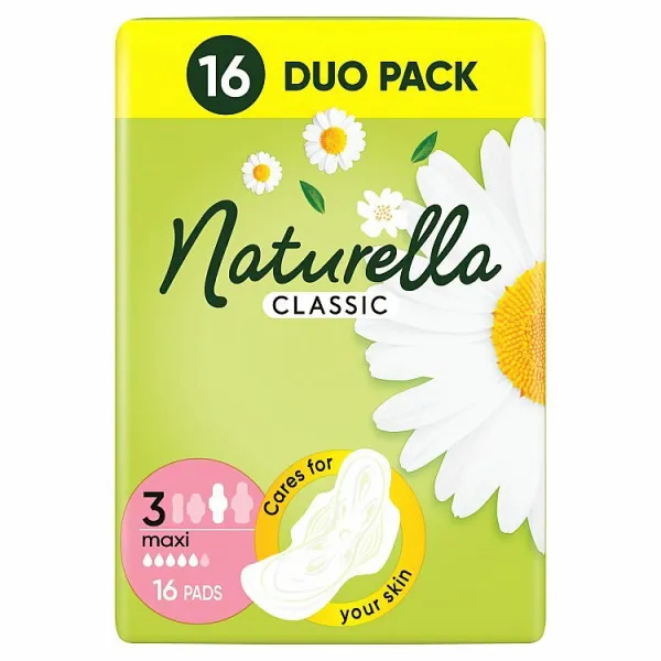 Naturella Classic Maxi Veľkosť 3 Vložky S Krídelkami, 16 ks