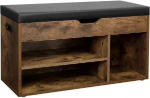 Skriňa na topánky so sedadlom LOFT drevená