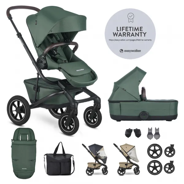 EASYWALKER - Kočík kombinovaný Jimmey Pepper Black XXL AIR + RWS