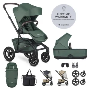EASYWALKER - Kočík kombinovaný Jimmey Pepper Black XXL AIR + RWS