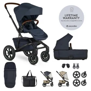 EASYWALKER - Kočík kombinovaný Jimmey Pepper Black XXL AIR + RWS