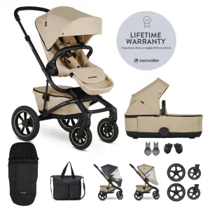 EASYWALKER - Kočík kombinovaný Jimmey Pepper Black XXL AIR + RWS