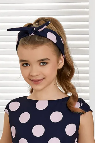 Fashionkids Dievčenská čelenka  M/389 Farba: Modrá