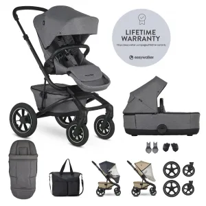 EASYWALKER - Kočík kombinovaný Jimmey Pepper Black XXL AIR + RWS