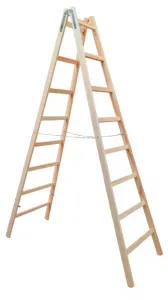 2908 Drevený rebrík dvojdielny /ŠTAFLE /PREMIUM/ PROFI