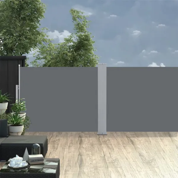 Zaťahovacia bočná markíza 100x1000 cm Dekorhome Černá
