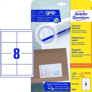 Avery Zweckform Etikety univerzálne 97x67,7mm Avery A4 25+5 hárkov