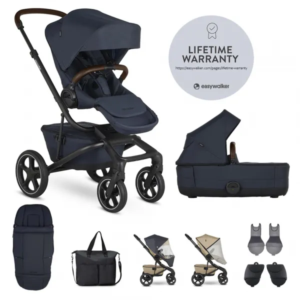 EASYWALKER - Kočík kombinovaný Jimmey Pepper Black XXL RWS