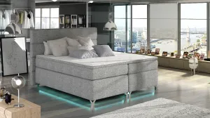 AMADEO BOXSPRINGS s LED osvetlenim Látka: Soft 11, Rozmer: 140 x 200