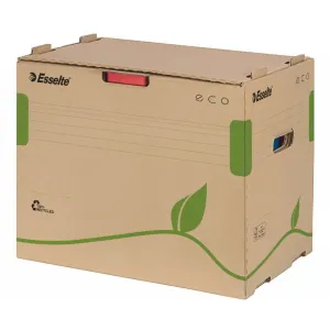 Esselte Archivačný kontajner Eco pre zakladače - natúr, 10 ks, predné otváranie, 305 x 343 x 427