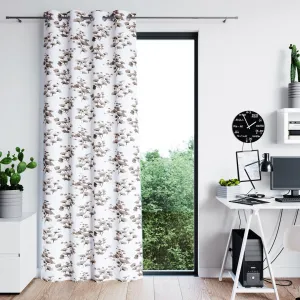 Záves AmeliaHome Serenity s priechodkami 140x250 cm biely/hnedý