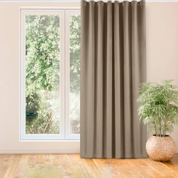 Filumi Záves Homede Vila s riasiacou páskou Wave 7 cm béžový, veľkosť 200x270