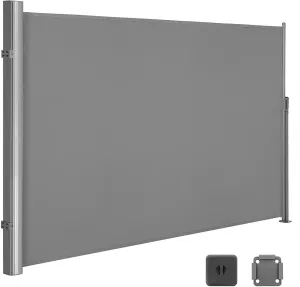 SONGMICS Bočná markíza Orrine II 180x350 cm šedá
