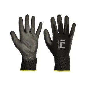 Cerva Rukavice pletené, bezšvové, polyester. Bunting Black Evolution, veľ. 10/XL