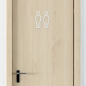 Drevené označenie dverí na WC - Dámske/Pánske