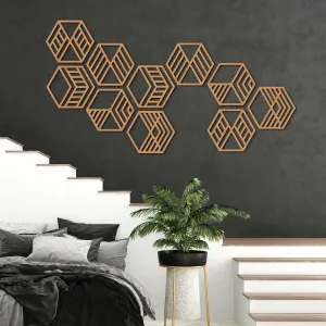 Moderná dekorácia na stenu - Hexagóny (5 ks)