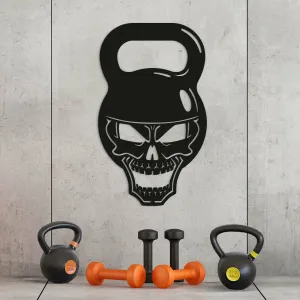 Darček pre kulturistu - Drevený obraz Kettlebell