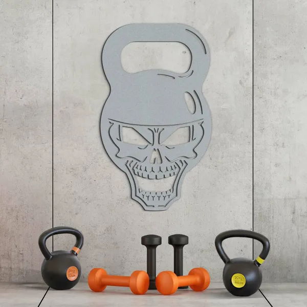 Darček pre kulturistu - Drevený obraz Kettlebell