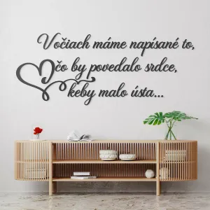 Drevený citát o láske na stenu - Srdce