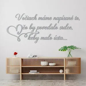 Drevený citát o láske na stenu - Srdce