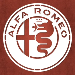 Drevené logo na stenu - Alfa Romeo