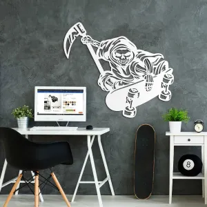 Drevená 3D nálepka na stenu - Skater