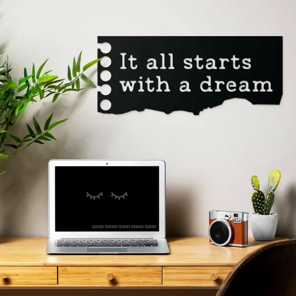Motivačná tabuľka pre deti - It all starts with a dream