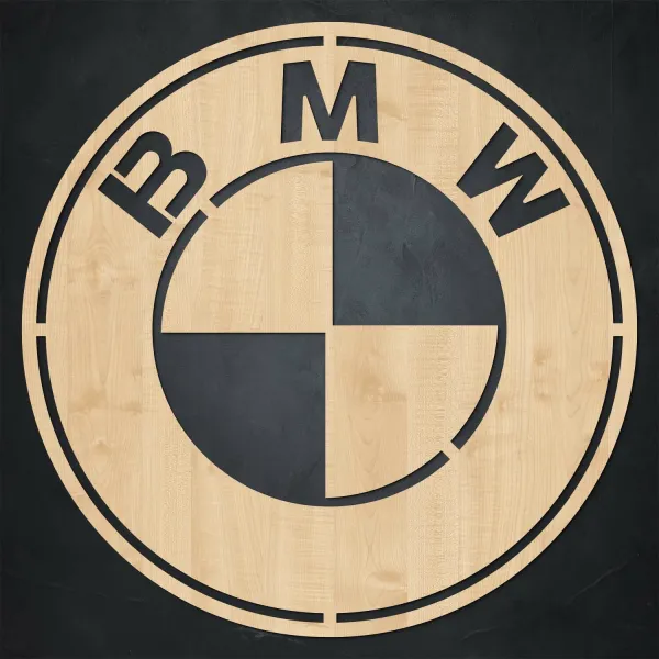 Drevené logo značky auta - BMW