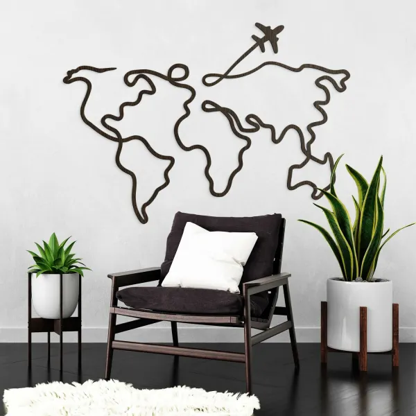 Minimalistická mapa sveta na stenu