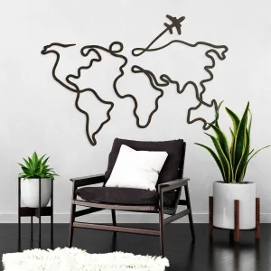 Minimalistická mapa sveta na stenu