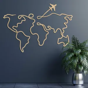 Minimalistická mapa sveta na stenu