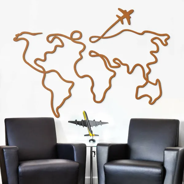 Minimalistická mapa sveta na stenu