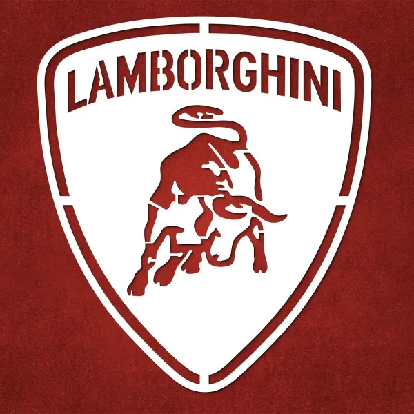 Drevené logo auta - Lamborghini