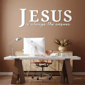 Drevená nálepka - JESUS is always the answer