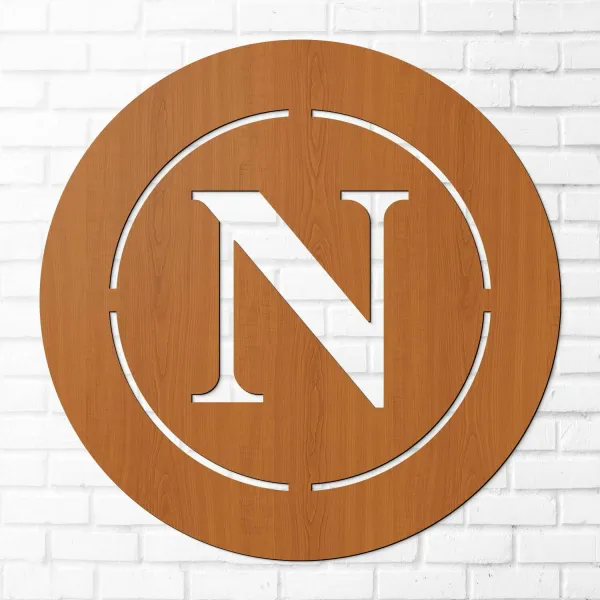 Drevené logo na stenu - SSC Neapol