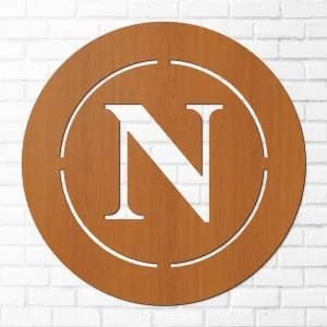 Drevené logo na stenu - SSC Neapol