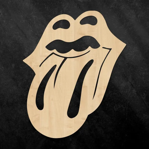 Drevený znak na stenu - The Rolling Stones
