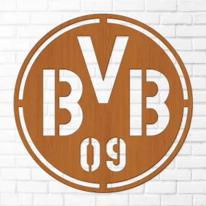 Drevené logo futbalového klubu - BVB