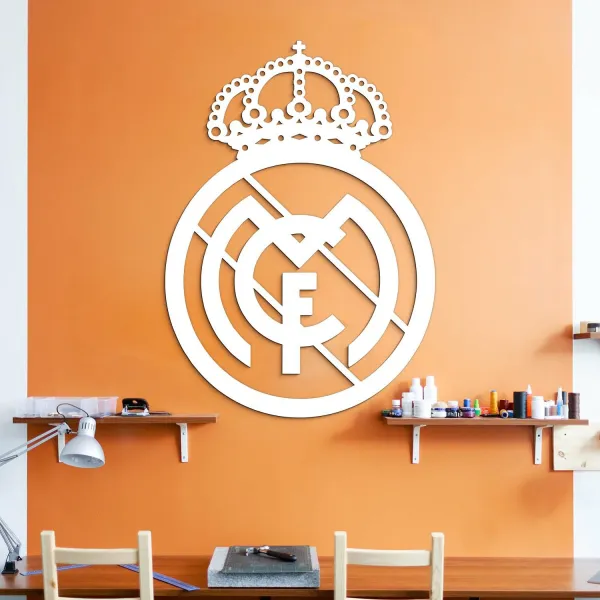 Drevená dekorácia na stenu - FC Real Madrid