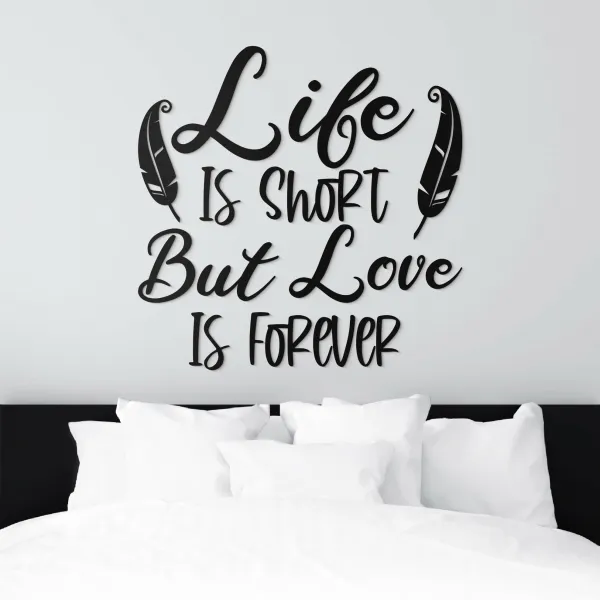 Drevená nálepka - Anglické motto - Life
