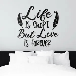 Drevená nálepka - Anglické motto - Life
