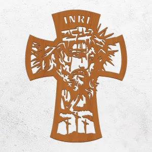 Drevený krížik na stenu - Ukrižovanie Ježiša