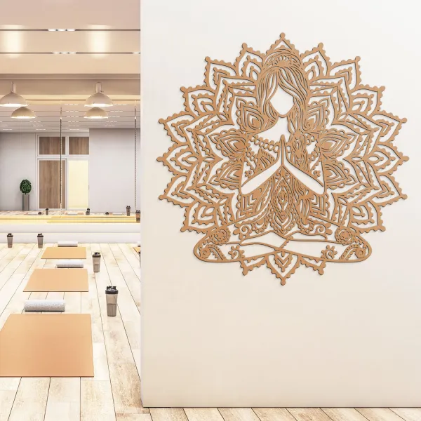 Boho mandala na stenu - Jogínka