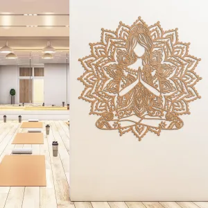 Boho mandala na stenu - Jogínka