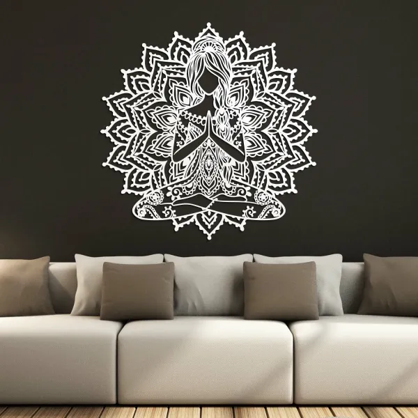 Boho mandala na stenu - Jogínka