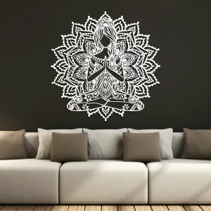 Boho mandala na stenu - Jogínka