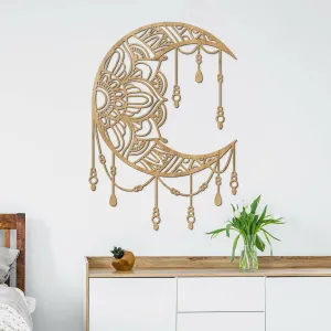 Veľký lapač snov na stenu - Mandala Moon