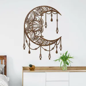 Veľký lapač snov na stenu - Mandala Moon