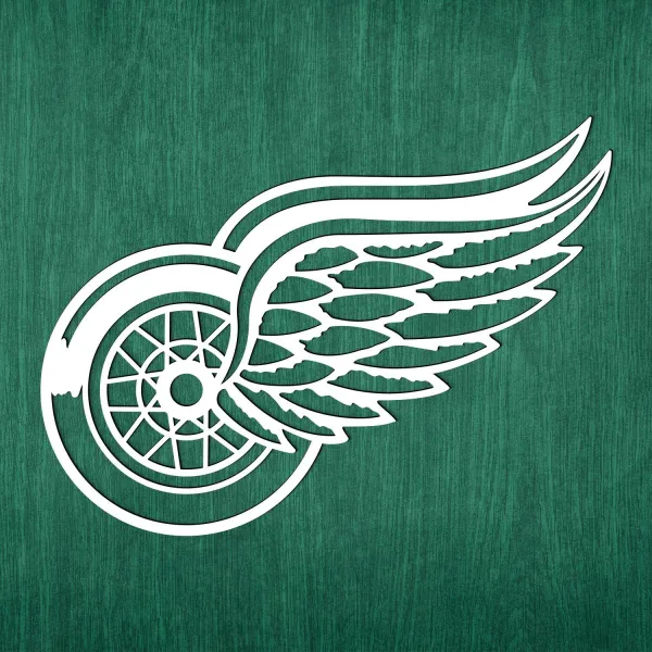 Drevené logo - Detroit Red Wings