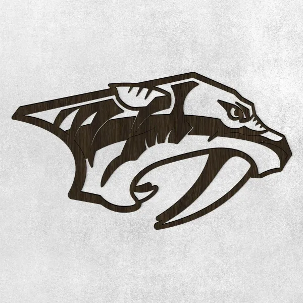 Hokejové logo NHL z dreva - Nashville Predators